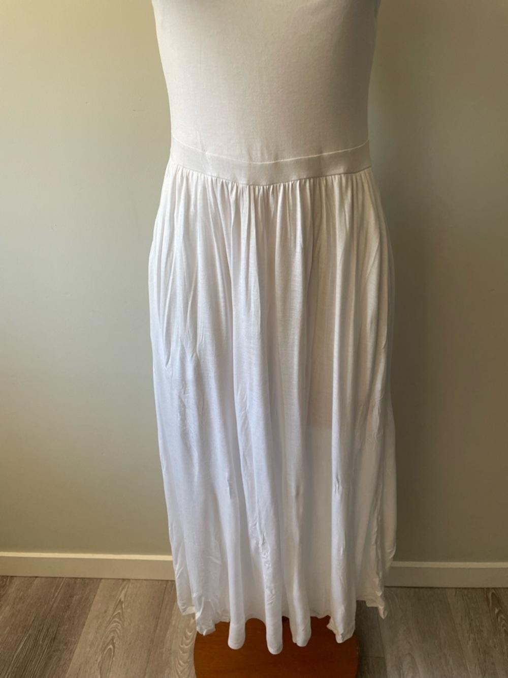 NEW Wilfred Market Midi Tank Dress Fit Flare White Size Small - Picture 5 of 7